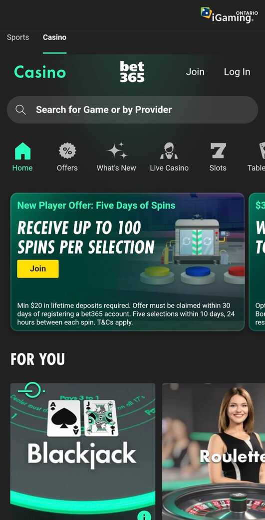 Bet365 Homepage Movil