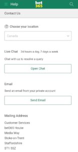Contact Bet365