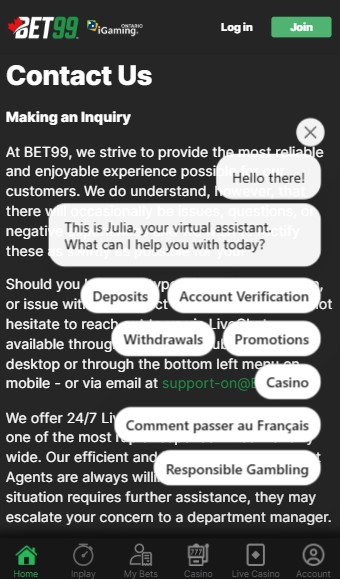 Contact Bet99