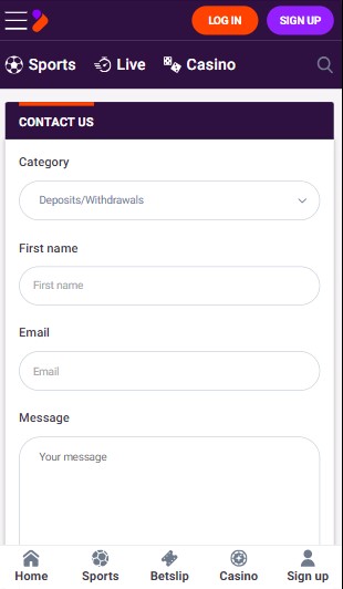 Tonybet Contact