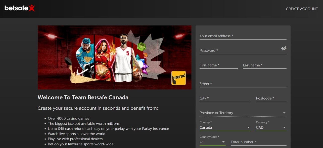 Create Account Betsafe