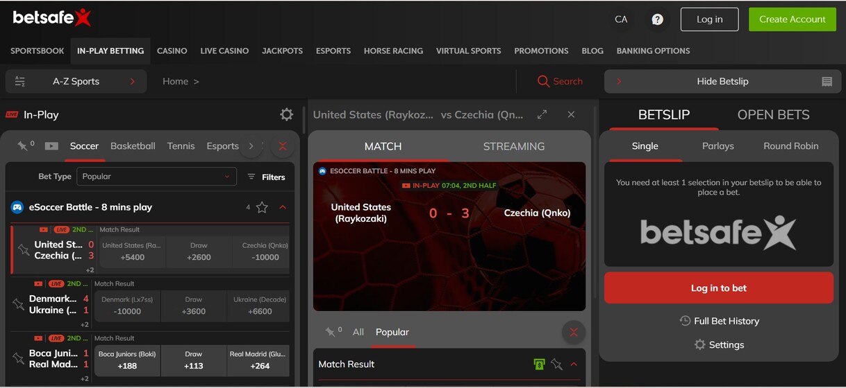 Live Betting Betsafe