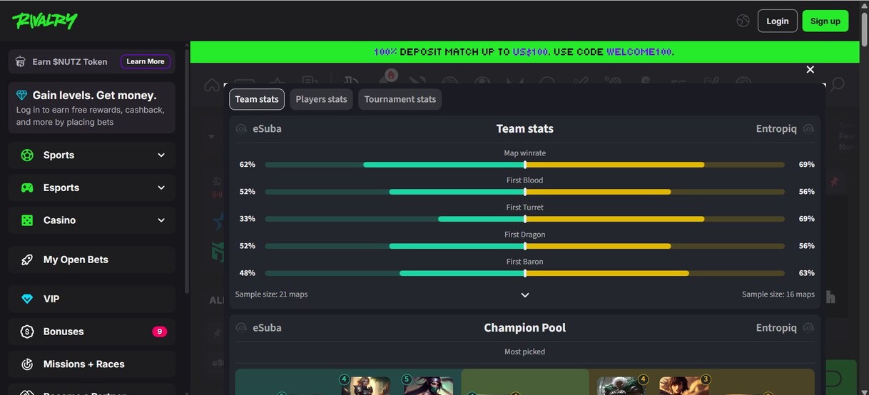Live Betting Rivalry