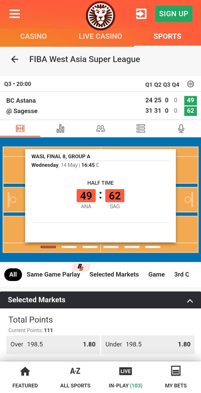 Live Betting Leovegas
