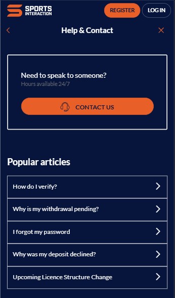 Sportsinteraction Contact