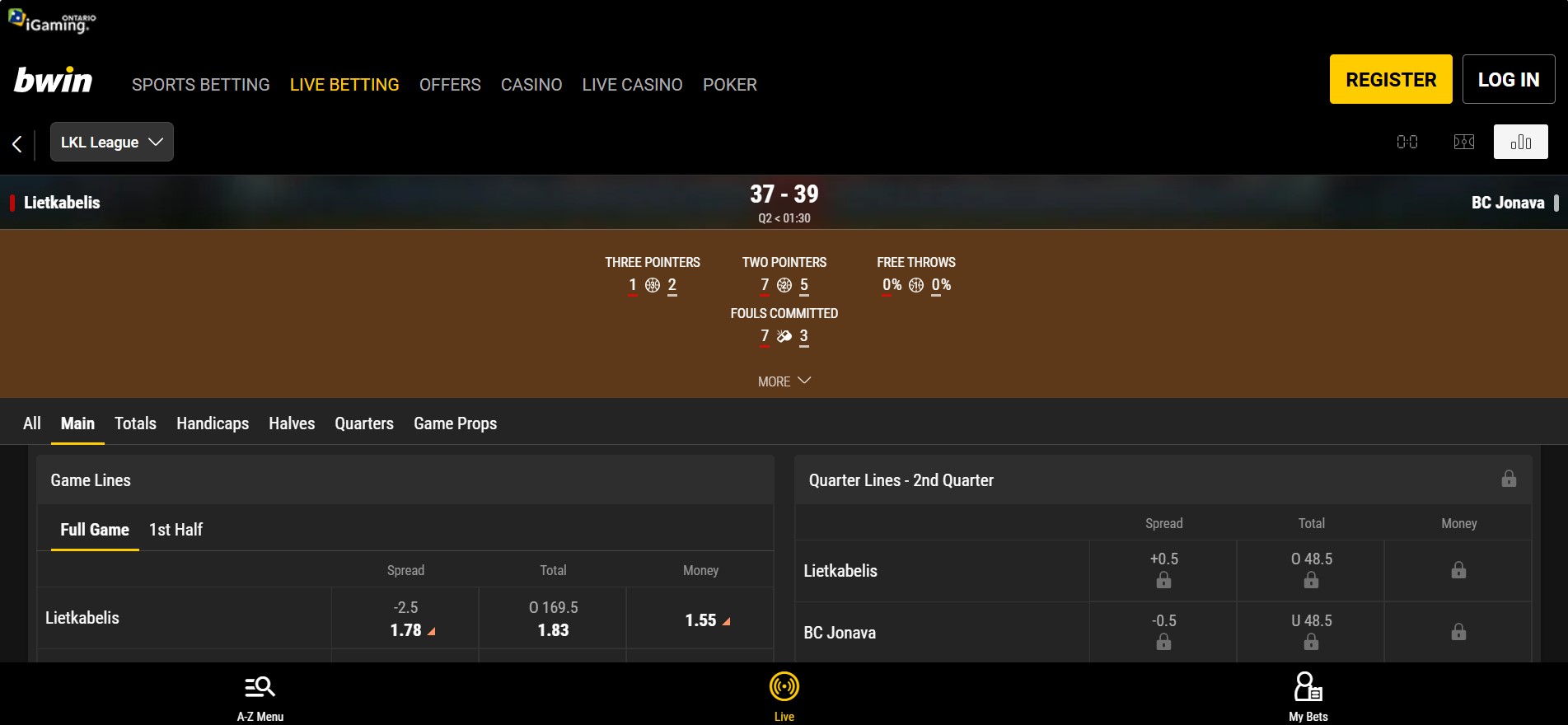 Live Betting Bwin Canada