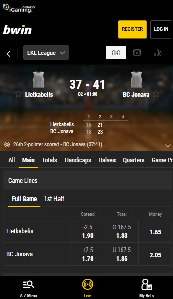 LiveBetting Bwin Canada