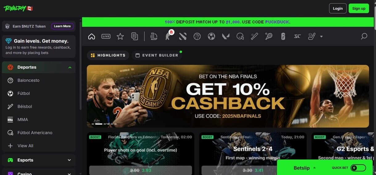 Rivalry Homepage Canada