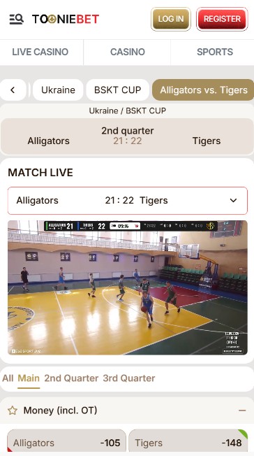 Tooniebet Canada Live Betting