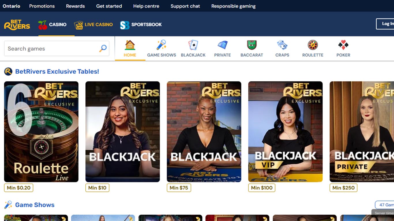 BetRivers Live Betting