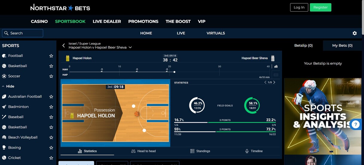 NorthStar Bets Canada Inplay Sportsbook pc