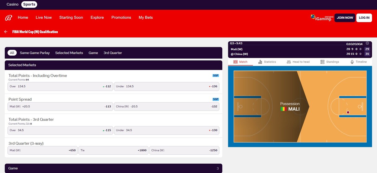 Bally bet Canada Sports Live bet pc