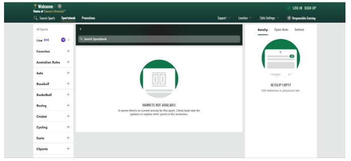 Caesars Canada Registration Step1