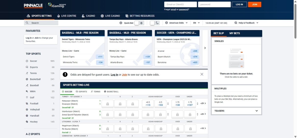 Pinnacle Canada Sports Homepage pc