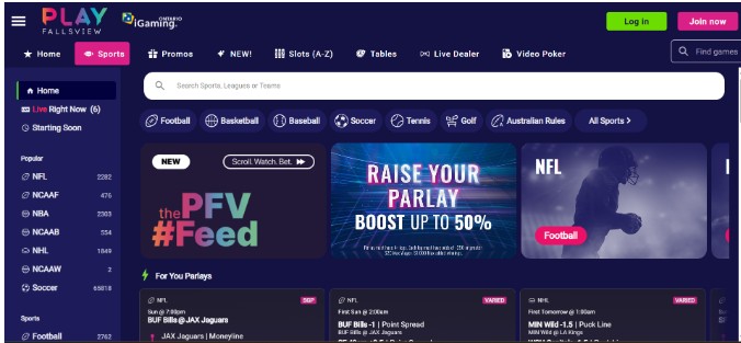 Play Fallsview Sportsbook Canada Registration Step1