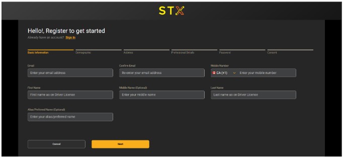 STX Sportsbook Canada Registration Step2