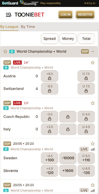 Tooniebet Betting Hockey Canada