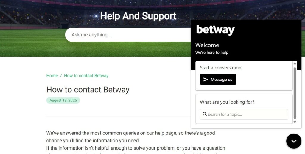 contact betway