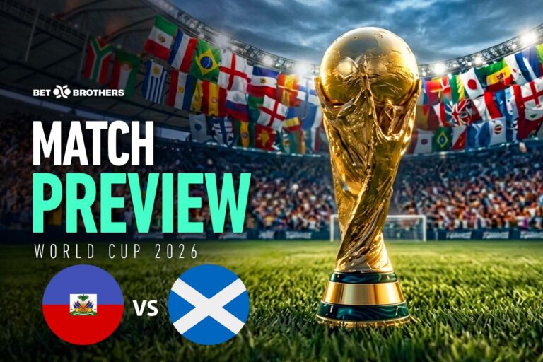 Haiti vs Scotland FIFA World Cup 2026 group stage preview with World Cup trophy
