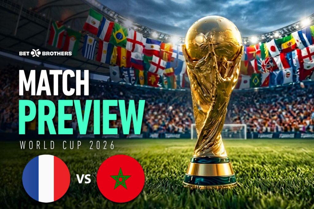 Quarter-final clash between France and Morocco.